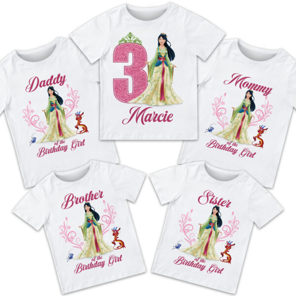 Mulan Princess Birthday Shirt - Image 2