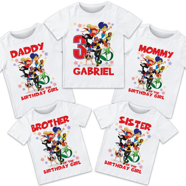 Superhero Girls Birthday Shirt - Image 2
