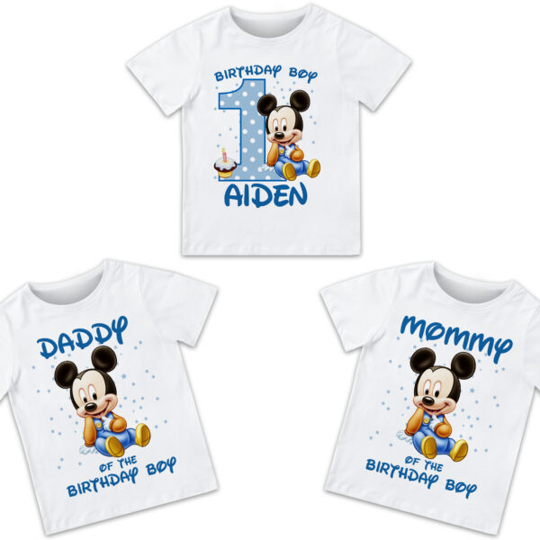 Baby Mickey Mouse Birthday Shirt - Image 2