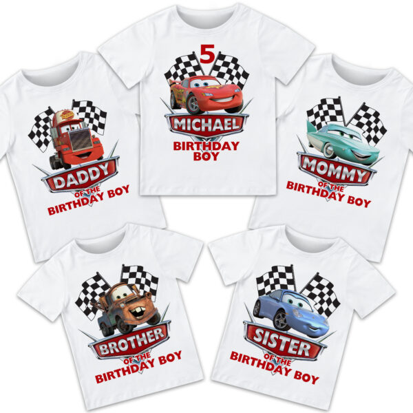 Disney Car Birthday Shirt - Image 2