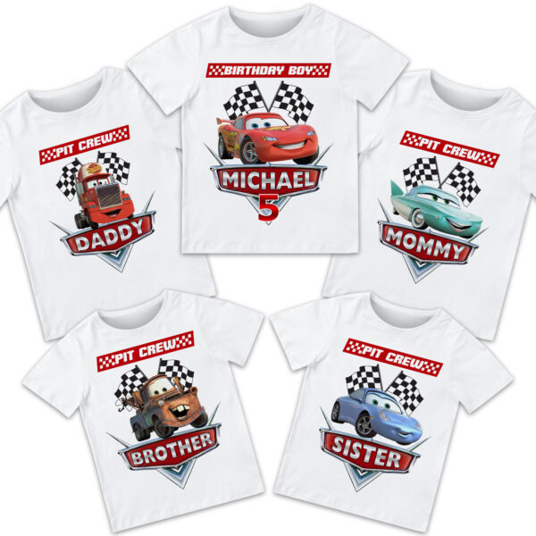 Disney Car Birthday Shirt - Image 2