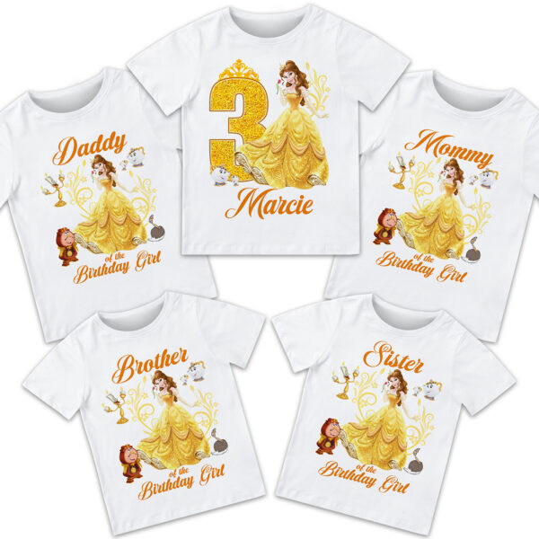 Belle Princess Birthday Shirt - Image 2