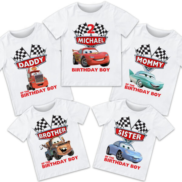 Disney Car Birthday Shirt - Image 2