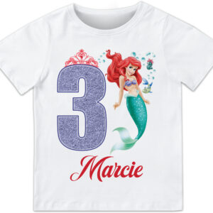Ariel Princess Birthday Shirt