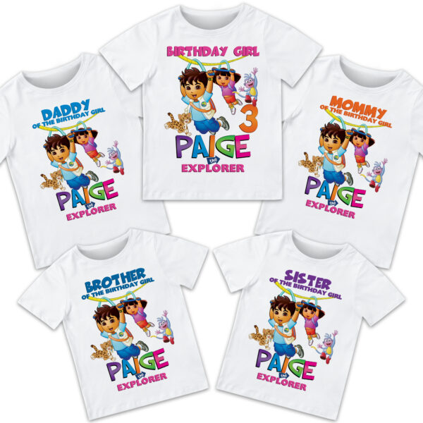 Diego & Dora Birthday Shirt - Image 2