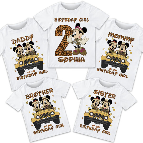 Minnie Mouse Safari Birthday Shirt - Image 2