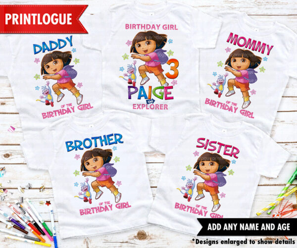 Dora Birthday Shirt - Image 2